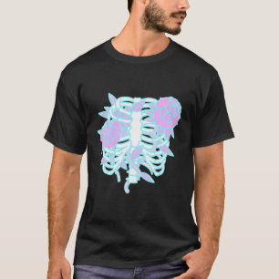 Camiseta Cinta de Gótico Pastel Kawaii Gótico Skeleton Alt 
