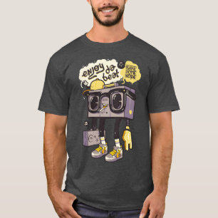 Camiseta cinta de grabadora en vivo música rap hip hop bail