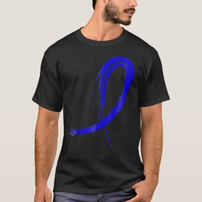 Camiseta Cinta de graffiti azul de cáncer rectal (Anverso)