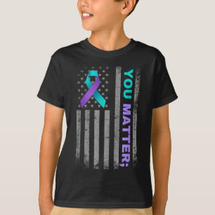 Camiseta Cinta de la bandera americana de concienciación so