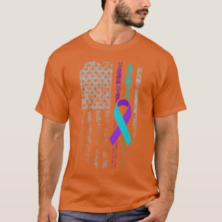 Camiseta Cinta de la bandera americana de concienciación so