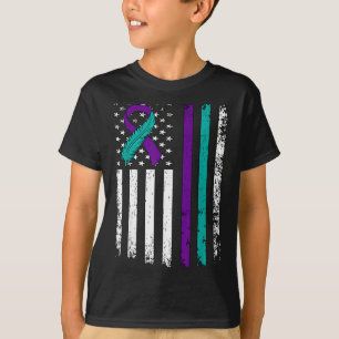 Camiseta Cinta de la bandera americana de concienciación so