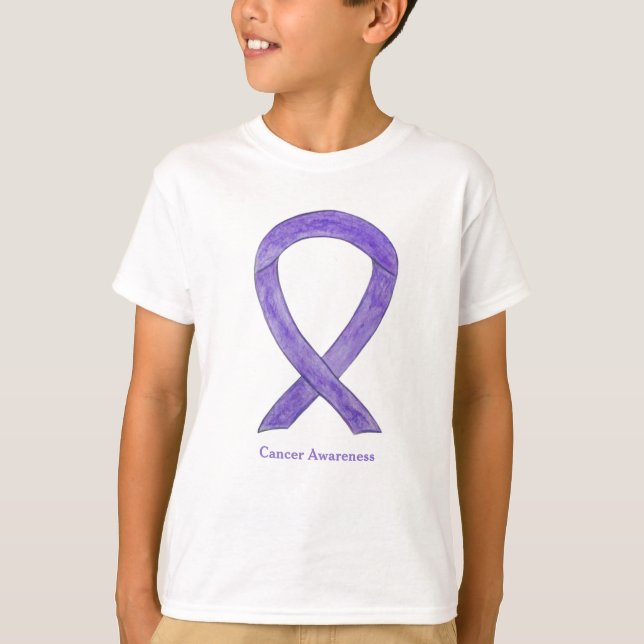 Camiseta Cinta de la Cinta de Concienciación sobre el Cánce (Anverso)