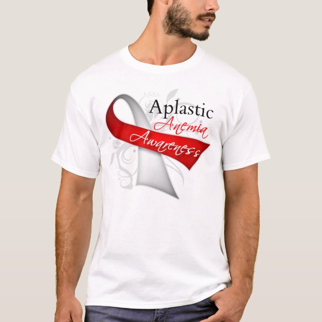 Camiseta Cinta de la conciencia de la anemia aplástica (Anverso)