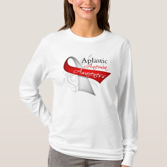 Camiseta Cinta de la conciencia de la anemia aplástica (Anverso)