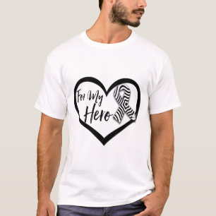Camiseta Cinta de la conciencia de la cebra para mi héroe