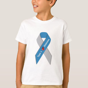 Camiseta Cinta de la conciencia de la diabetes del tipo 1