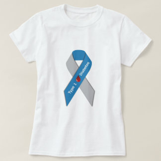 Camiseta Cinta de la conciencia de la diabetes del tipo 1