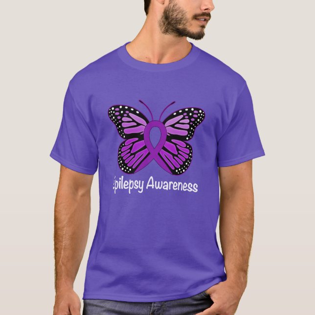 Camiseta Cinta de la conciencia de la mariposa de la (Anverso)