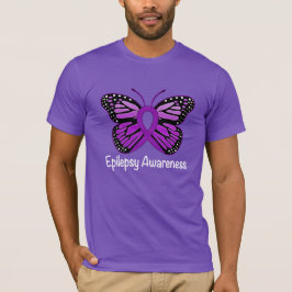 Camiseta Cinta de la conciencia de la mariposa de la