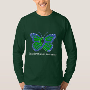 Camiseta Cinta de la conciencia de la mariposa de la