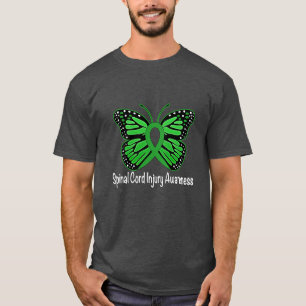 Camiseta Cinta de la conciencia de la mariposa de lesión d