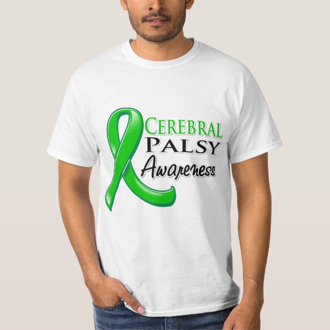 Camiseta Cinta de la conciencia de la parálisis cerebral (Anverso)