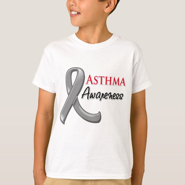 Camiseta Cinta de la conciencia del asma (Anverso)