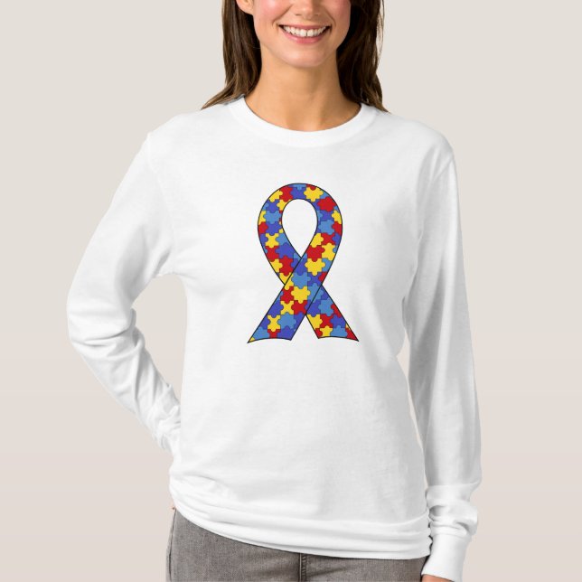 Camiseta Cinta de la conciencia del autismo (Anverso)