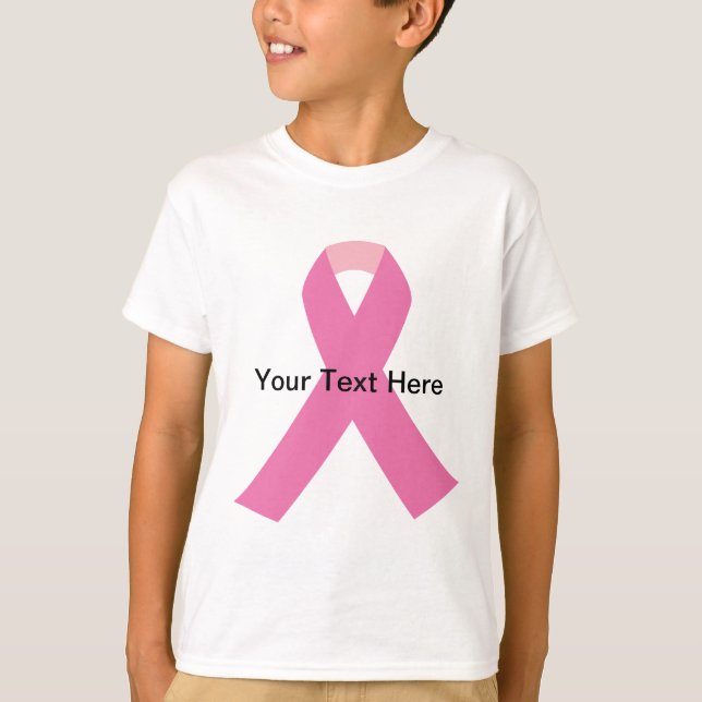 Camiseta cinta de la conciencia del rosa del cáncer de (Anverso)