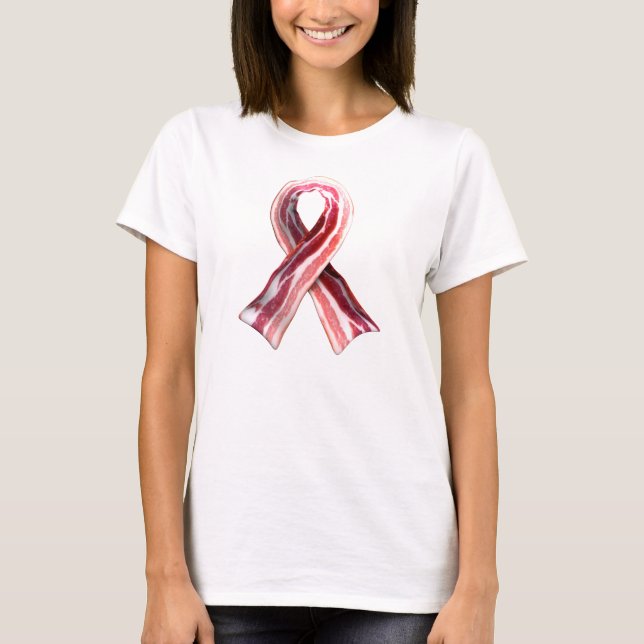 Camiseta Cinta de la conciencia del tocino (Anverso)