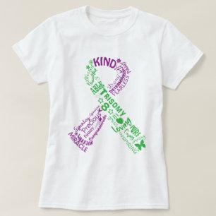 Camiseta Cinta de la conciencia del Trisomy 8