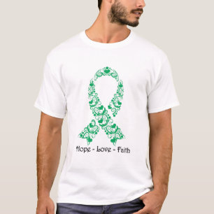 Camiseta Cinta de la conciencia del verde esmeralda de la