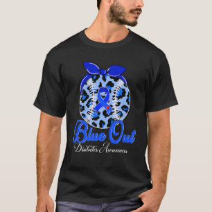 Camiseta Cinta de la Diabetes Azul de salida de la cinta az