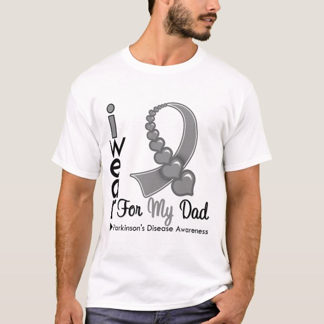 Camiseta Cinta de la enfermedad de Parkinsons para mi papá (Anverso)