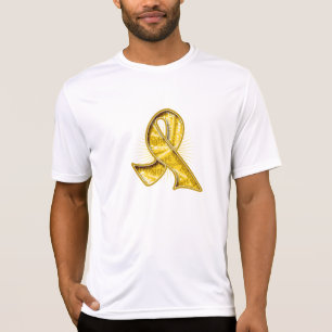 Camiseta Cinta de la filigrana del lema del cáncer de la