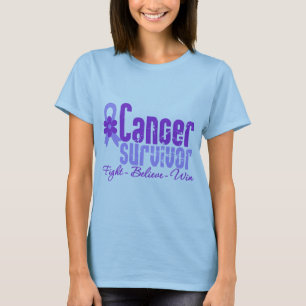 Camiseta Cinta de la flor de la lavanda del superviviente