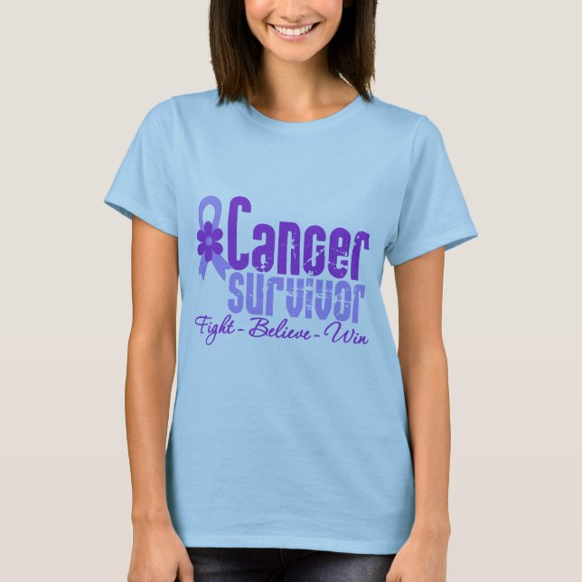Camiseta Cinta de la flor de la lavanda del superviviente (Anverso)