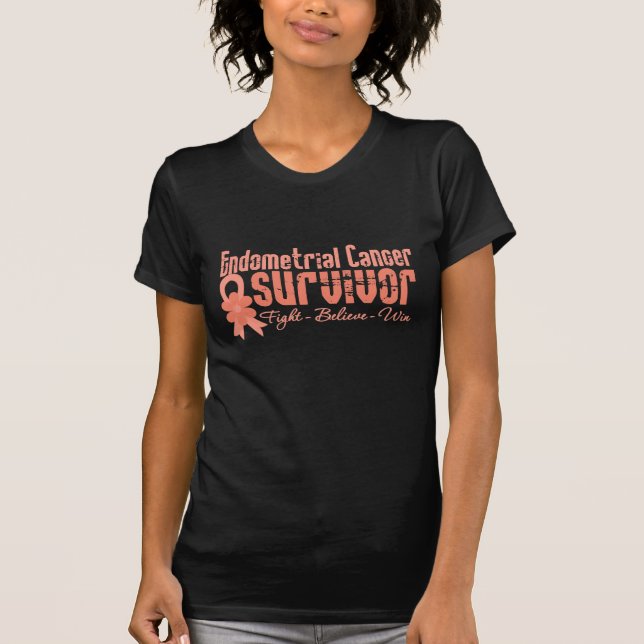 Camiseta Cinta de la flor del superviviente del cáncer (Anverso)