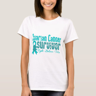 Camiseta Cinta de la flor del superviviente del cáncer