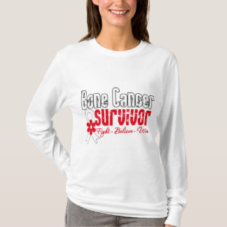 Camiseta Cinta de la flor del superviviente del cáncer de