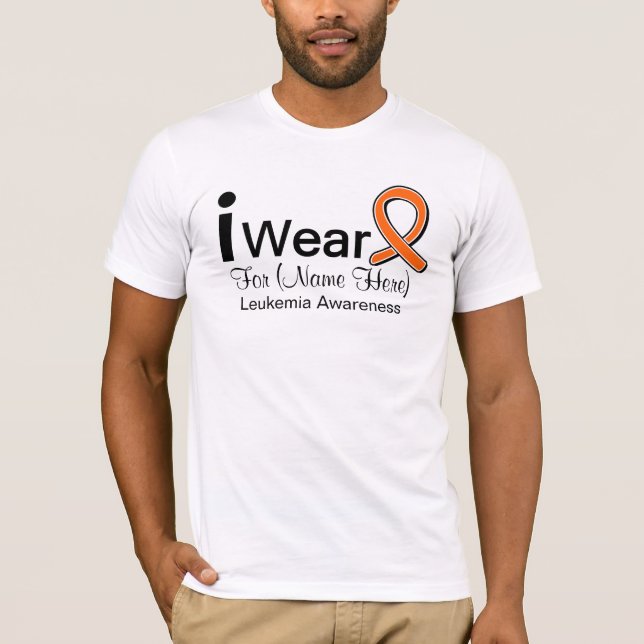 Camiseta Cinta de la leucemia del desgaste del (Anverso)