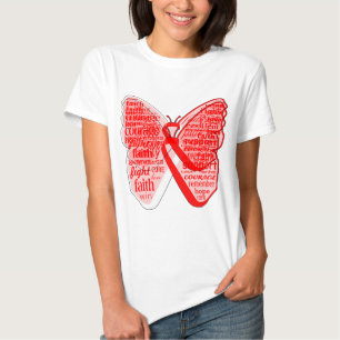 Camiseta Cinta de la mariposa de la conciencia de los MDS