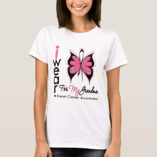 Camiseta Cinta de la mariposa del cáncer de pecho para mi