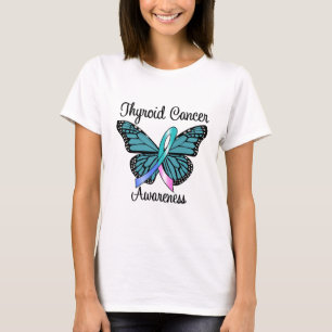 Camiseta Cinta de la mariposa del cáncer de tiroides