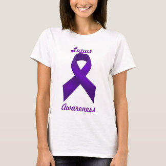 Camiseta Cinta de la púrpura de la conciencia del lupus
