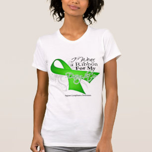 Camiseta Cinta de la verde lima de la hija - linfoma