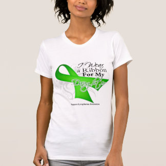 Camiseta Cinta de la verde lima de la hija - linfoma