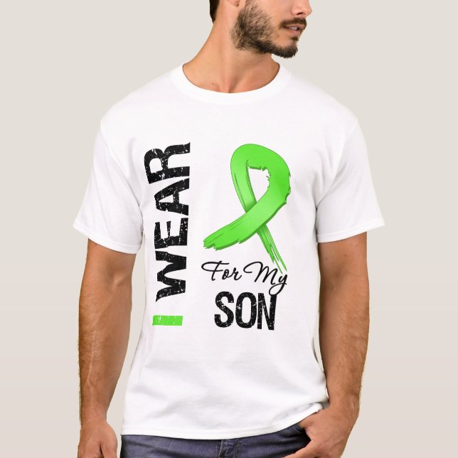 Camiseta Cinta de la verde lima del desgaste del linfoma I (Anverso)