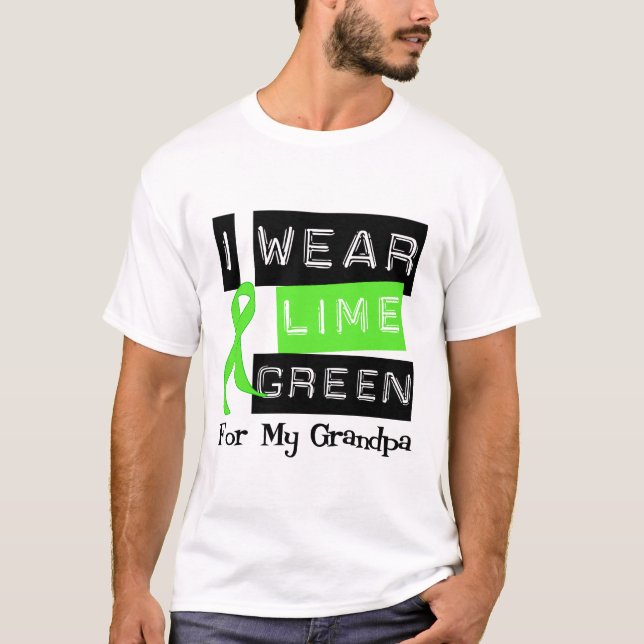 Camiseta Cinta de la verde lima del desgaste del linfoma I (Anverso)