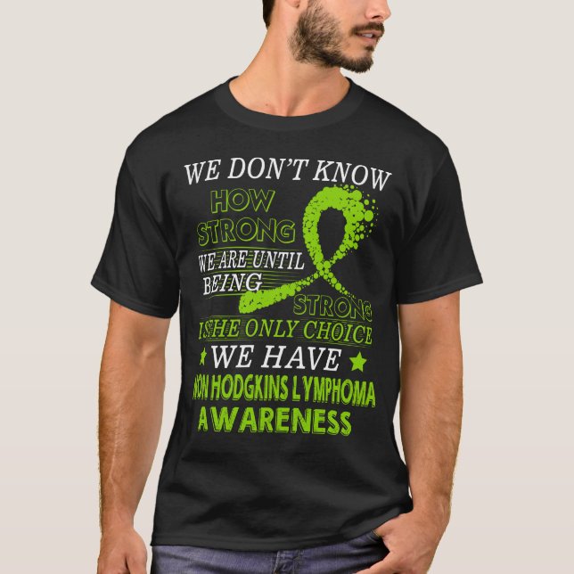 Camiseta Cinta de la verde lima del linfoma no de Hodgkin (Anverso)