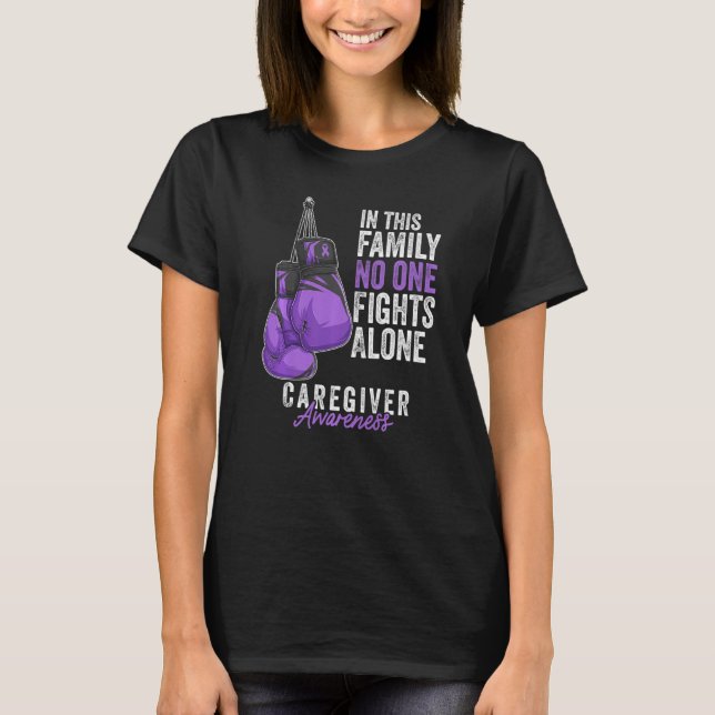 Camiseta Cinta de Lavanda de Guantes de Mes de Concienciaci (Anverso)