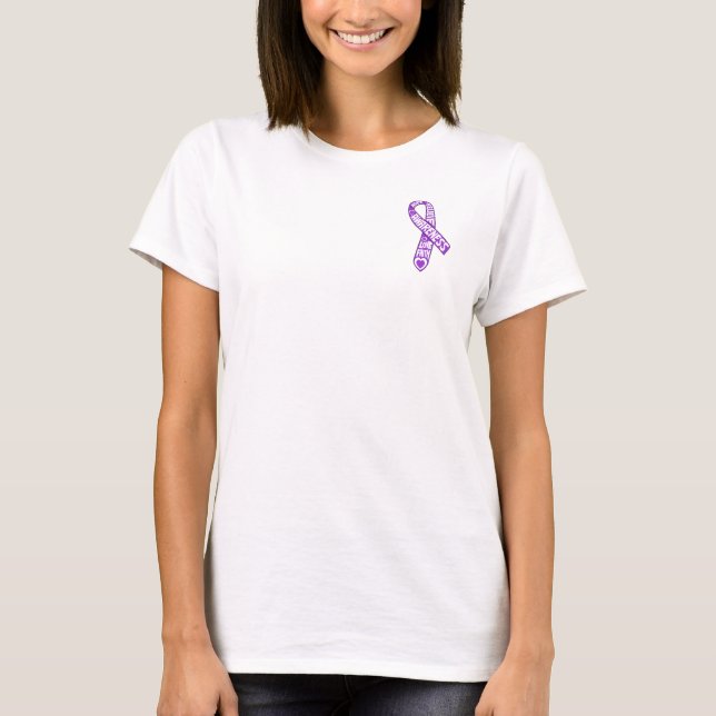 Camiseta Cinta de lemas pancreáticos contra el cáncer (Anverso)