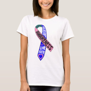 Camiseta Cinta de los lemas del cáncer de tiroides