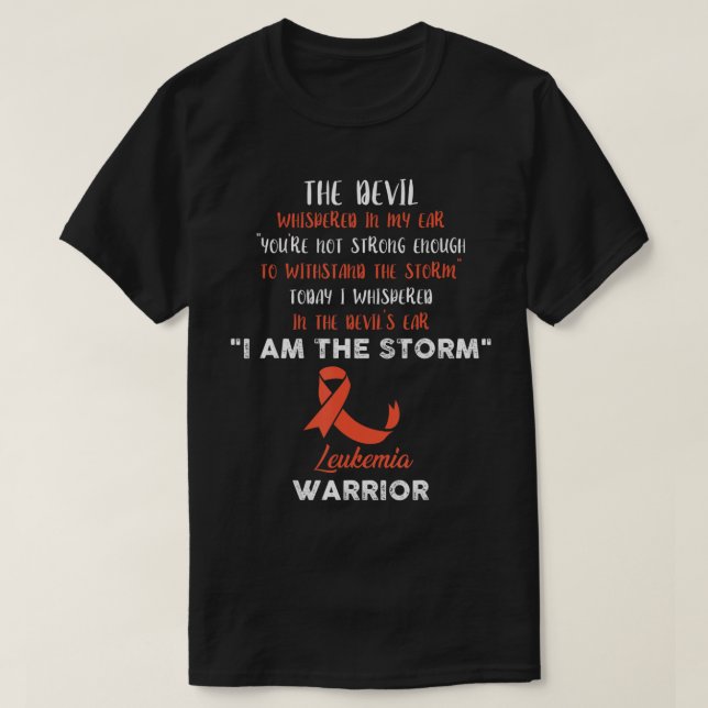 Camiseta Cinta de lucha contra el cáncer de leucemia 4 (Diseño del anverso)