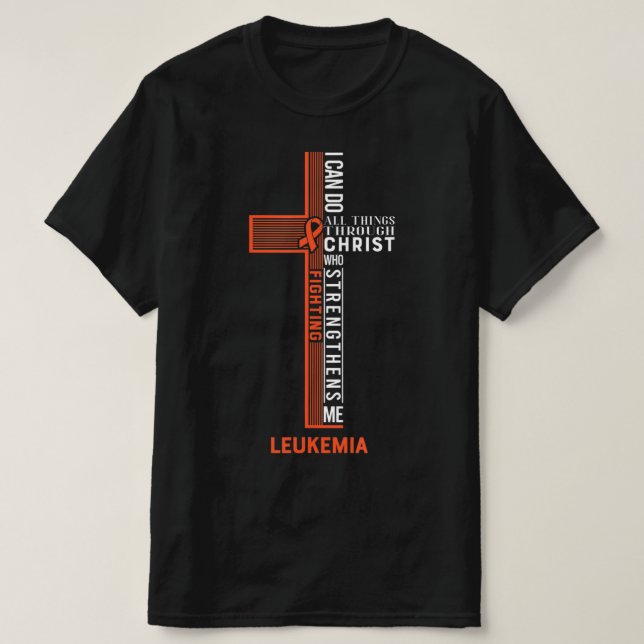 Camiseta Cinta de lucha contra el cáncer de leucemia 7 (Diseño del anverso)