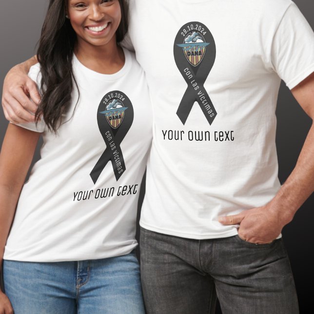 Camiseta Cinta de luto valencia dana (Subido por el creador)