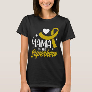 Camiseta Cinta de Mama de Cáncer Infantil de un Superhéroe
