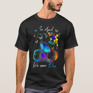 Camiseta Cinta De Mariposa En Abril Usamos Autismo Azul En 