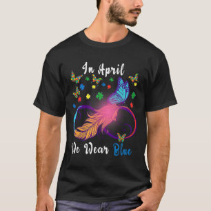 Camiseta Cinta De Mariposa En Abril Usamos Autismo Azul En